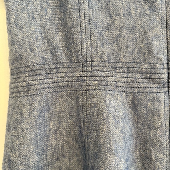 Banana Republic Italian Wool Flannel Sheath Dress Lined Blue NWT Size 14 - Picture 10 of 16